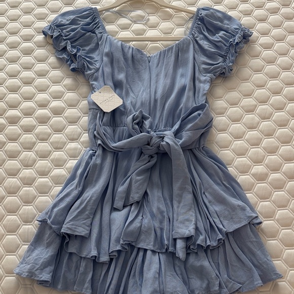 Altar'd State Light Blue Ruffled Blouse - Picture 2 of 3